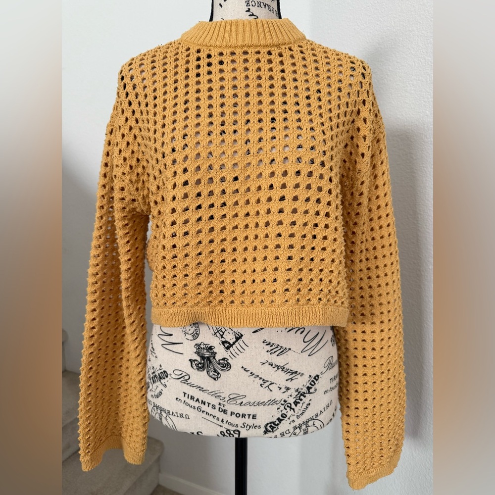 H&M Yellow Cardigan with Chunky Knit